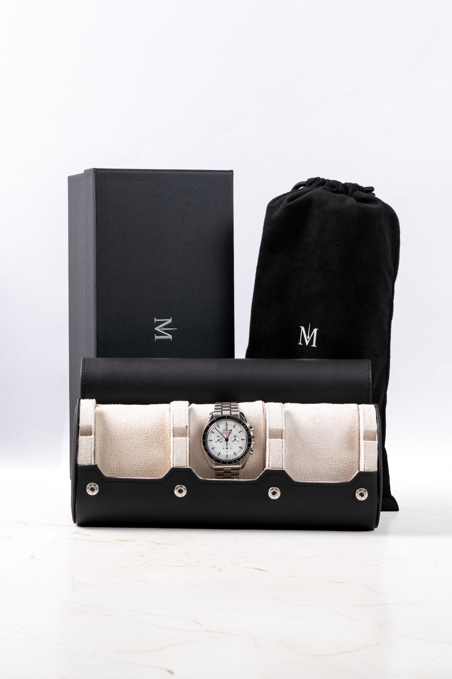 Watch Roll – Étui premium en cuir 3 montres
