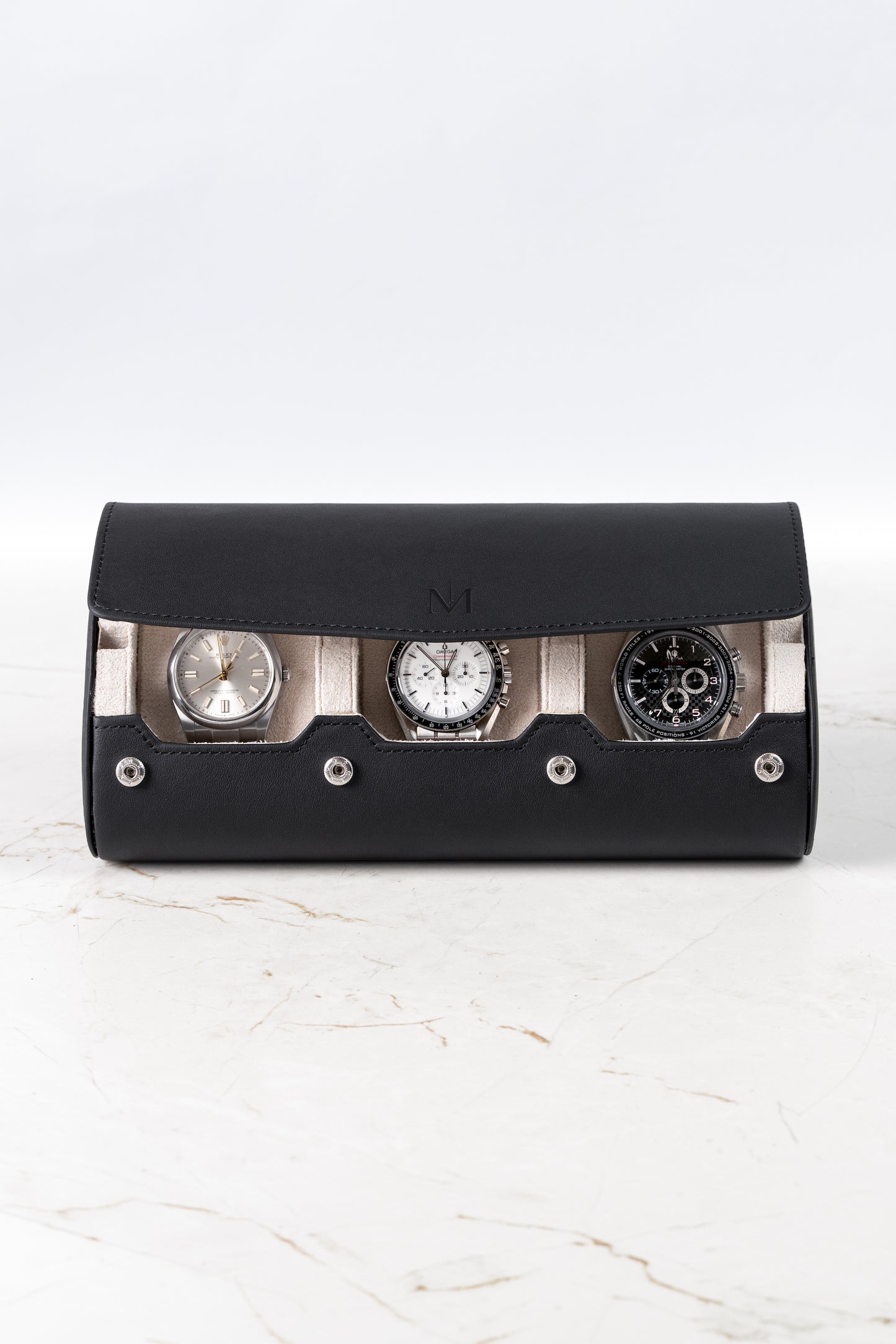Watch Roll – Étui premium en cuir 3 montres