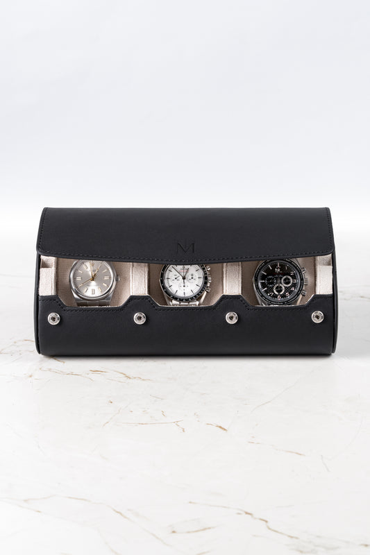 Watch Roll – Étui premium en cuir 3 montres