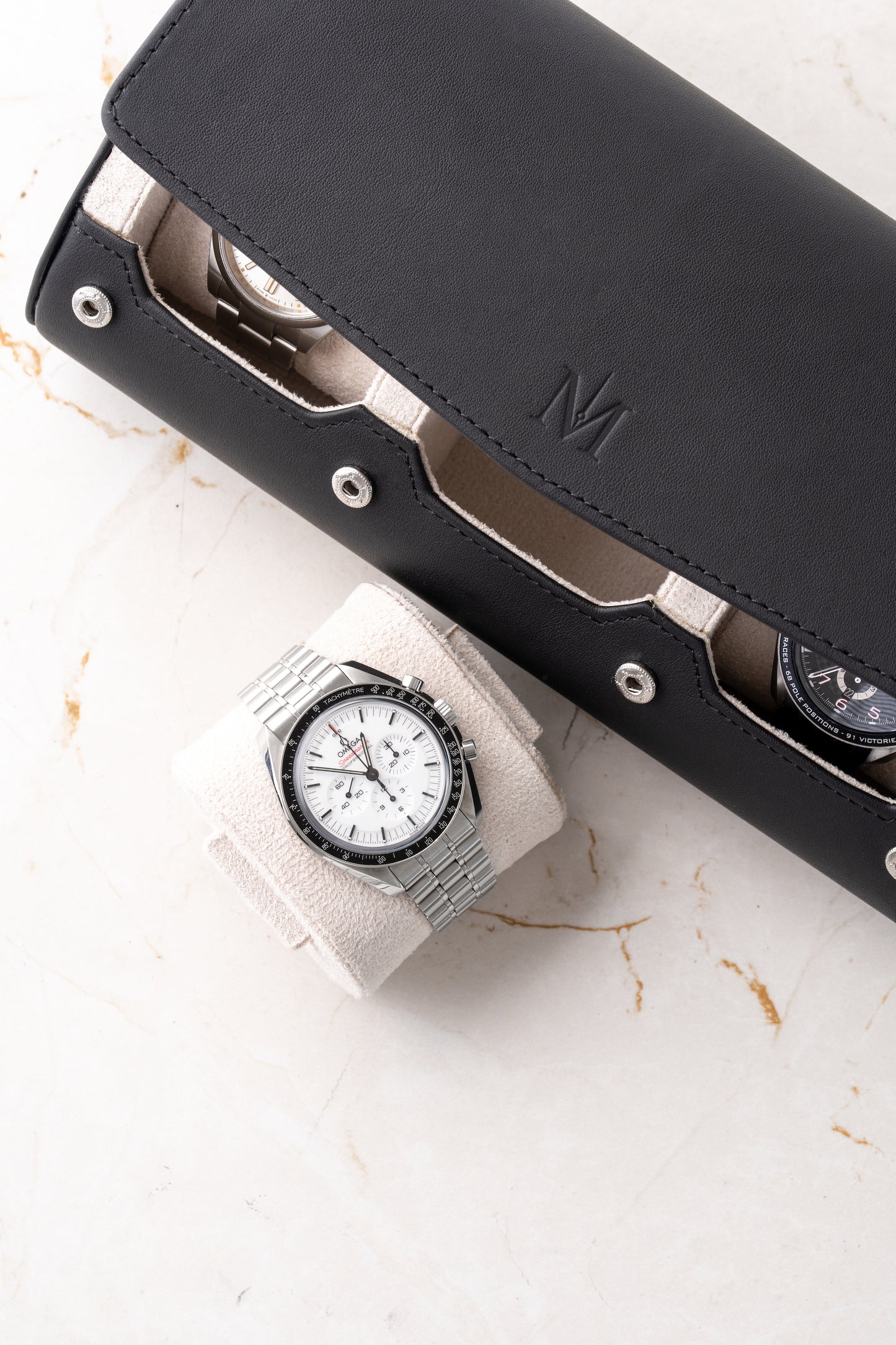Watch Roll – Étui premium en cuir 3 montres