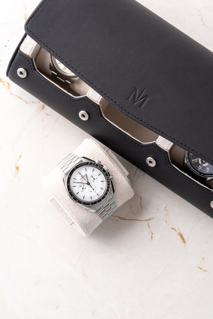 Watch Roll – Étui premium en cuir 3 montres