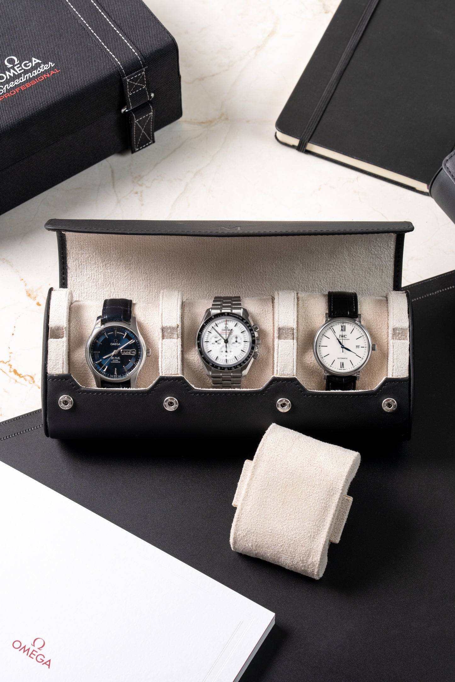Watch Roll – Étui premium en cuir 3 montres