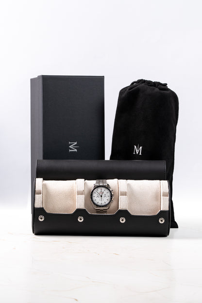 Watch Roll – Étui premium en cuir 3 montres