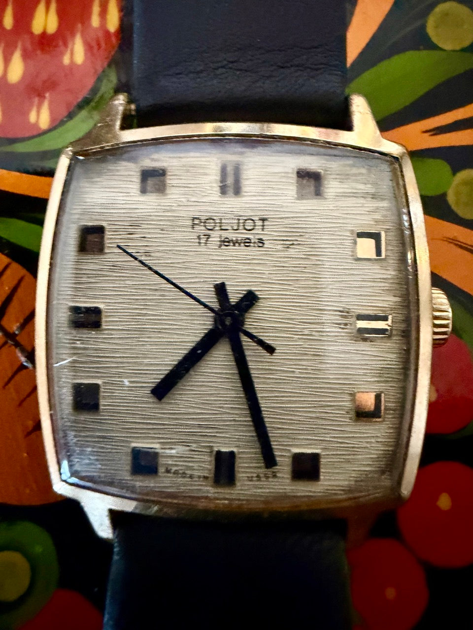 Montre Vintage POLJOT russe URSS Carrée 17 Rubis 1969