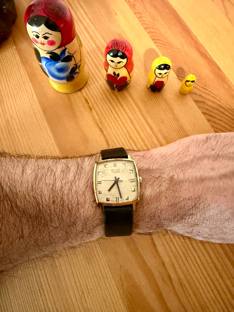Montre Vintage POLJOT russe URSS Carrée 17 Rubis 1969