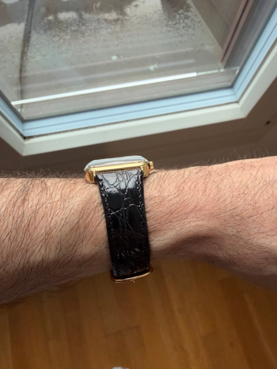 Montre OGIVAL Suisse Automatique NOS noir 25 rubies 1980