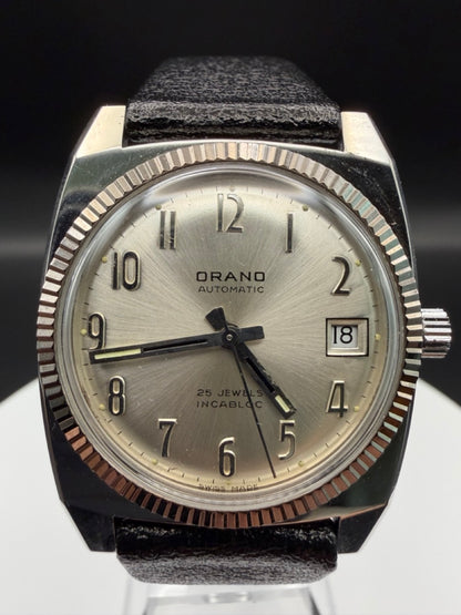 Montre Orano NOS Swiss Made Automatique day date vintage