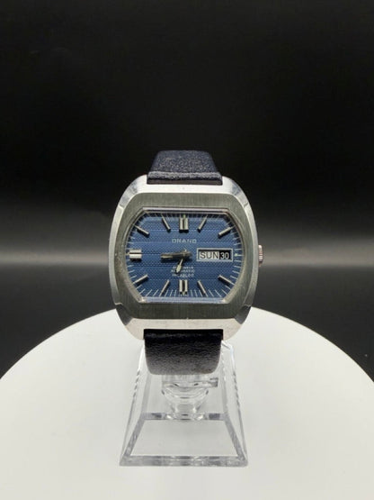 Montre Orano NOS Swiss Made Automatique Bleu texturé vintage