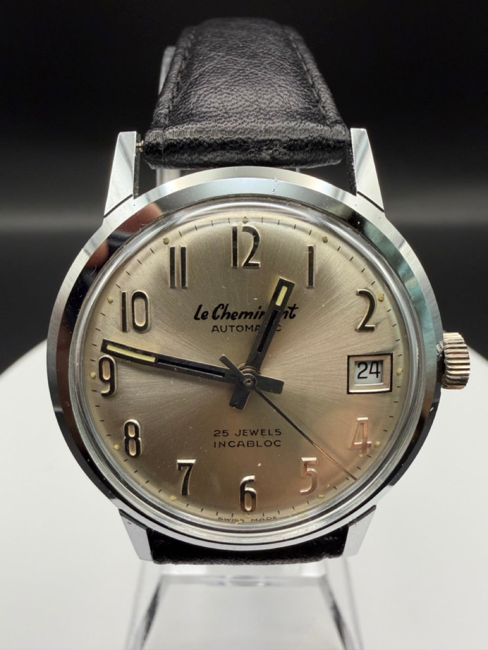 Montre Le Cheminant automatique 25 rubis Incabloc 60s