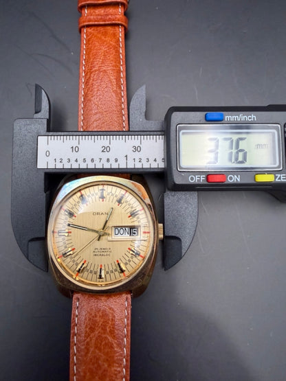 Montre Orano NOS plaqué or Automatique day date vintage