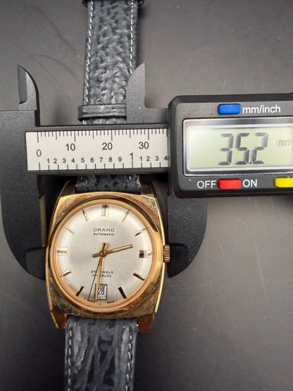 Montre Orano NOS Swiss Made Automatique day date plaqué or vintage