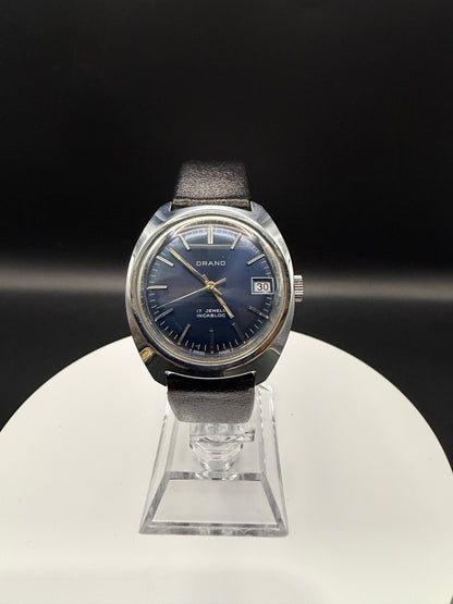 Montre Orano NOS Swiss Made Bleu med vintage