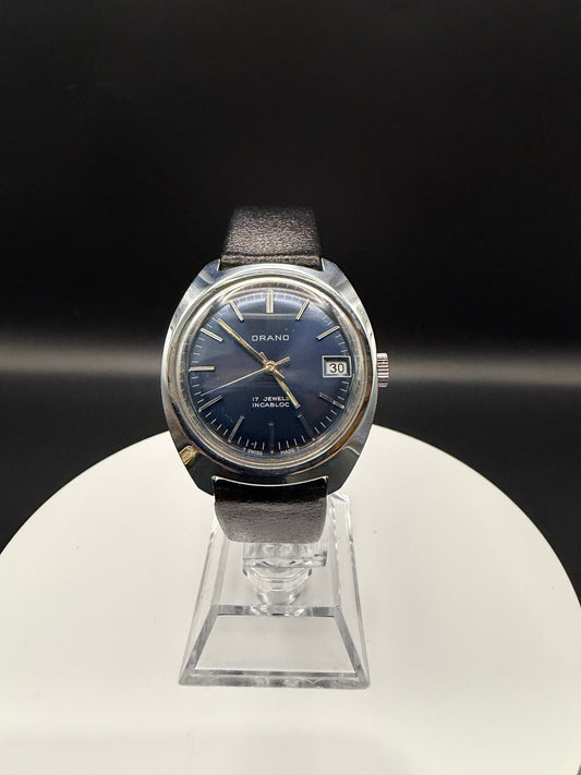 Montre Orano NOS Swiss Made Bleu med vintage