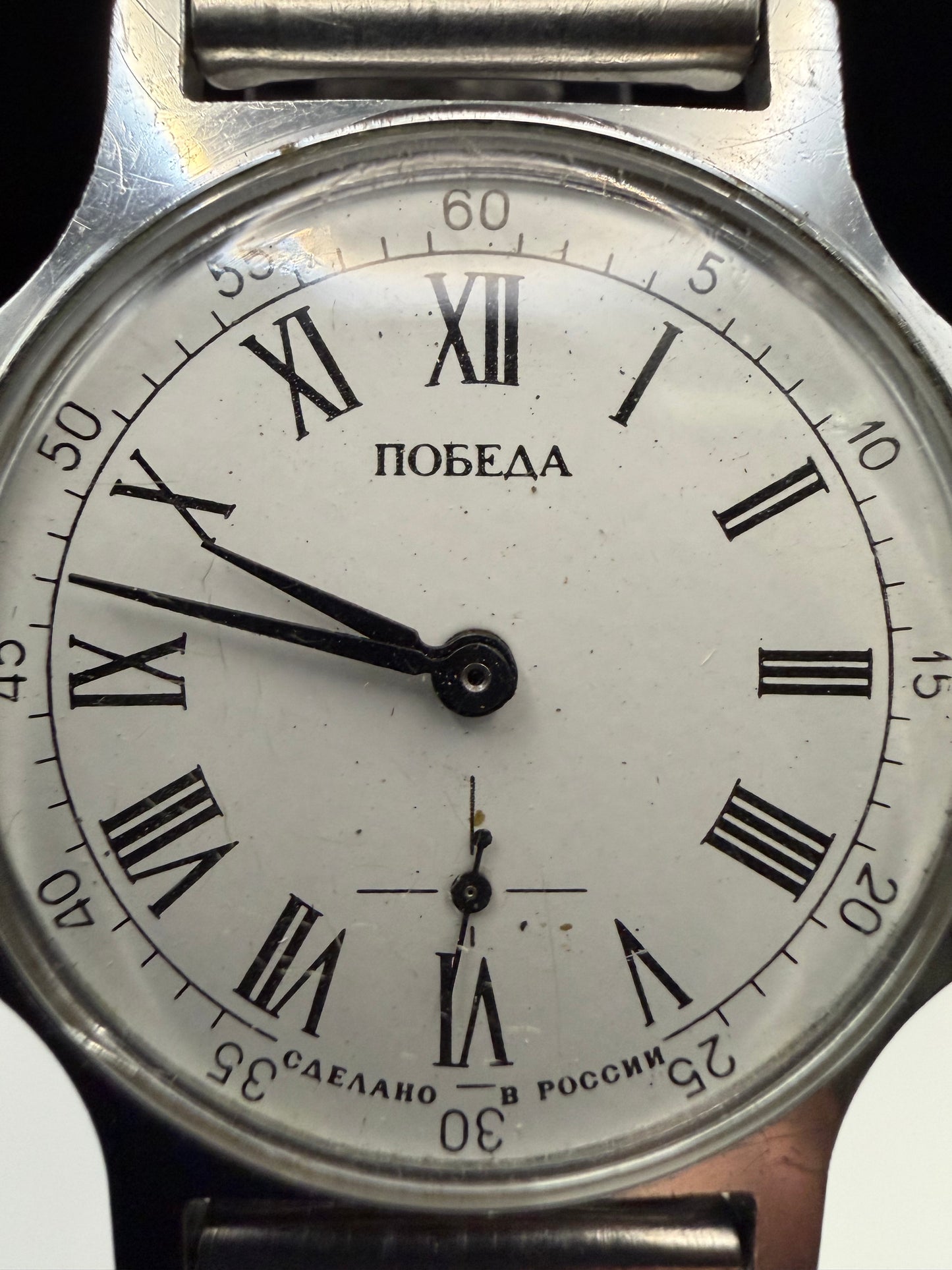 Montre Vintage Pobeda russe URSS métal 1990 mécanique