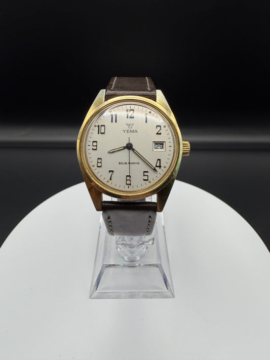 Montre vintage YEMA Sous-Marine – Calibre FE 140 – Remontage manuel – Années 70 - Révisée