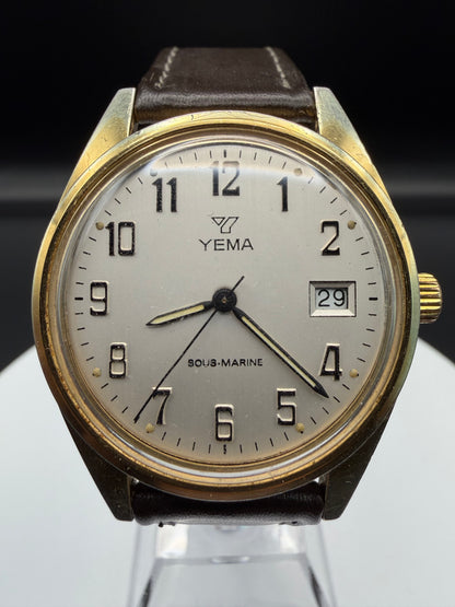 Montre vintage YEMA Sous-Marine – Calibre FE 140 – Remontage manuel – Années 70 - Révisée