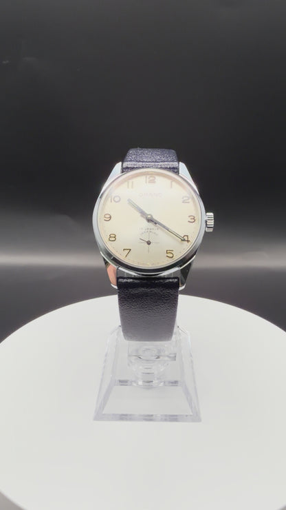 Montre Orano NOS Swiss Made chiffres arabes cadran argent FS Ferrovie dello Stato